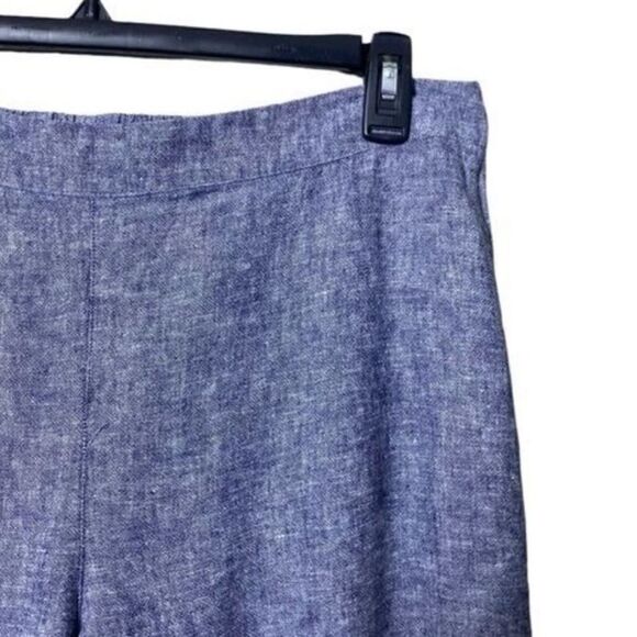 Chico’s Linen Pull On Women’s Pants Wide Leg Cropped Size 2.5 Capris Beachy - Picture 3 of 8